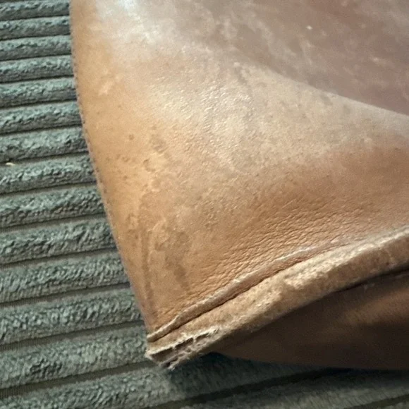 RARE Coach Purse NYC Vintage 80s Tan Leather‎ Bag Brown Chunky Zipper - Picture 10 of 16